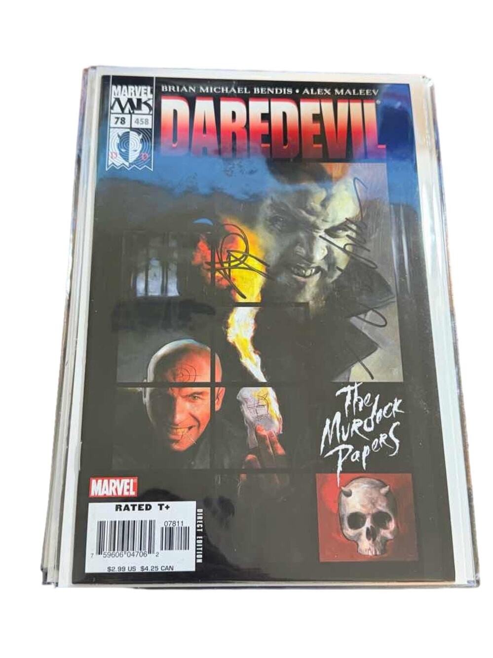 Daredevil #78 Vol 2 (2005) Marvel Comics Bendis & Maleev SIGNED Murdock Papers